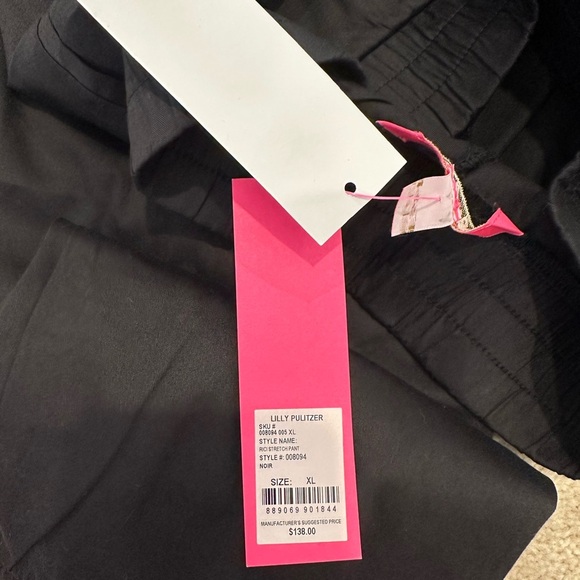 Lilly Pulitzer RICI Stretch Jogger Pants Womens XL Noir Black Cruise NWT - Picture 5 of 5